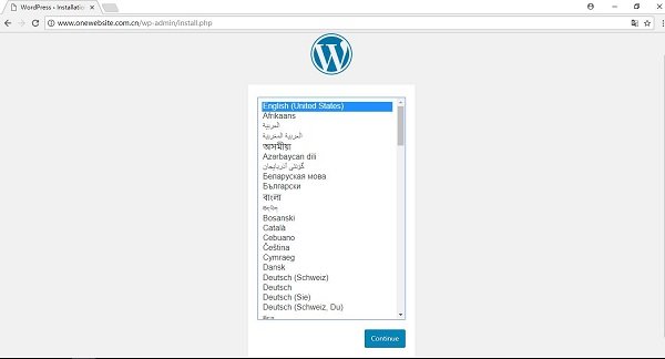 WordPress外贸网站安装之：运行WordPress安装脚本完成安装