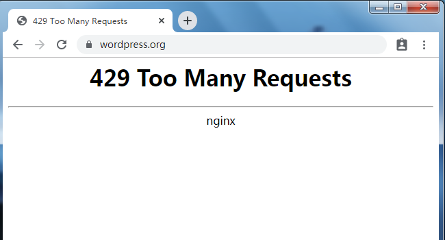 WordPress官网无法打开，显示429 Too Many Request