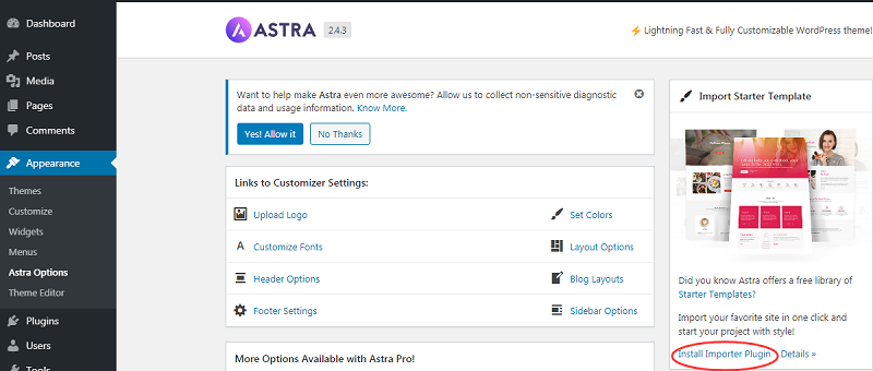 Astra主题演示站导入方法，使用Astra演示站快速搭建一个企业网站