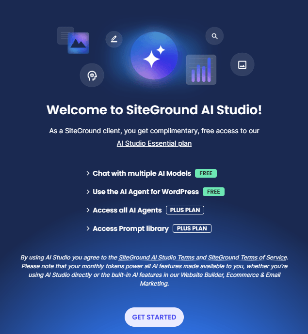 SiteGround AI Studio：免费使用ChatGPT助力数字营销